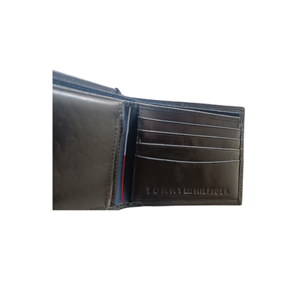 Billetera Tommy Hilfiger Original de cuero color negro