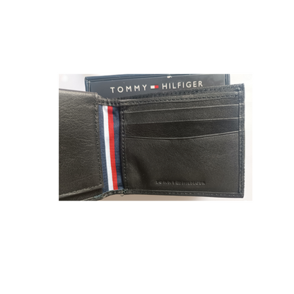 Billetera Tommy Hilfiger Original de cuero color negro con RFID