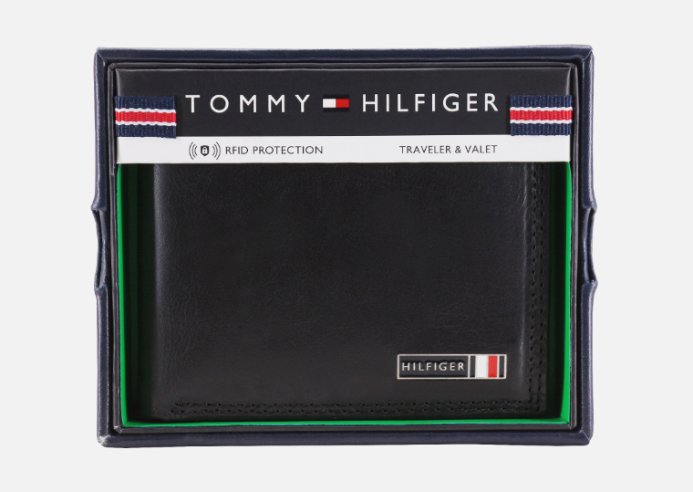 Billetera Original de Cuero Tommy Hilfiger + RFID + Extra capacidad