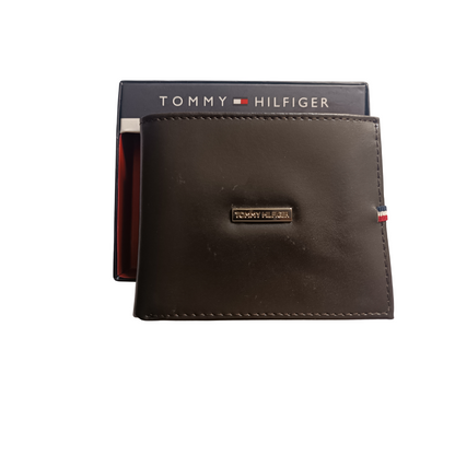 Billetera Tommy Hilfiger Original con RFID de Cuero de Color Negro