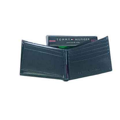 Billetera Original Tommy Hilfiger de Cuero Azul Oscuro