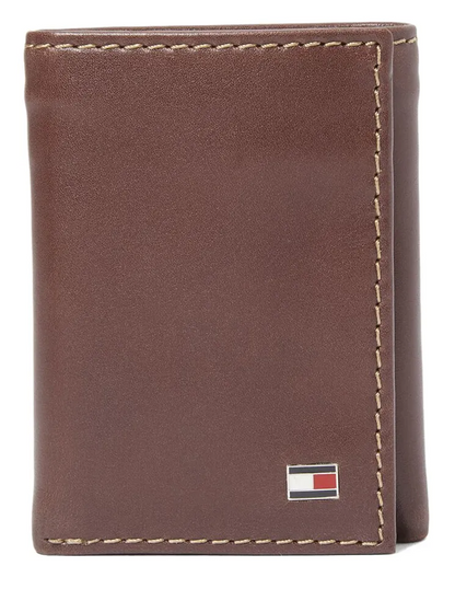 BILLETERA TOMMY HILFIGER DE CUERO TRIFOLD CON RFID