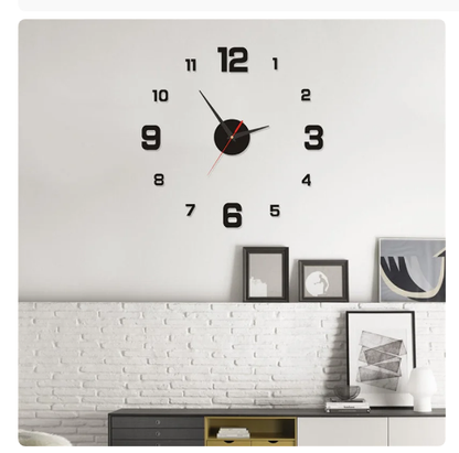 RELOJ DE PARED SIN MARCO MINIMALISTA