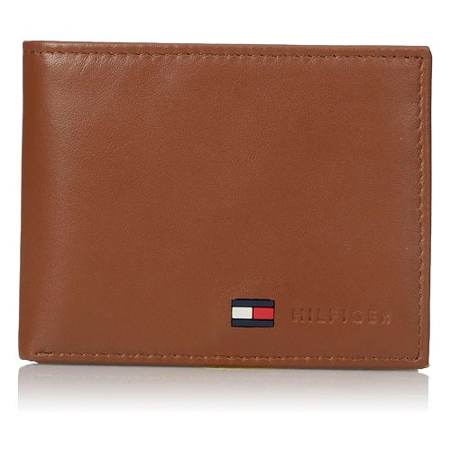 BILLETERA TOMMY HILFIGER DE CUERO CANELA